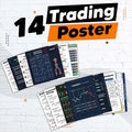 Candlestick Chart Patterns Wall Posters, Set of 14 Posters